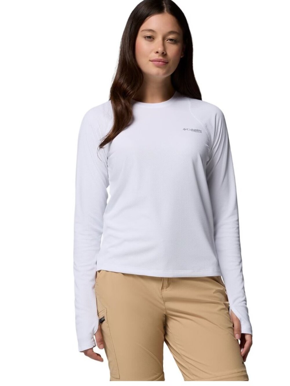 Columbia Summit Valley Long-Sleeve Crew Shirt - Women's XL White UPF 50